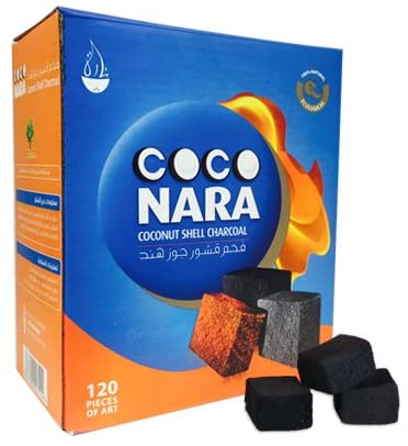 120 Pieces Coco Nara Charcoal Natural Coconut Hookah Shisha Coal Coconara